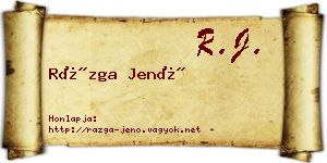 Rázga Jenő névjegykártya